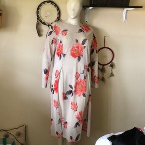 Sheer floral midi dress or swimsuit cover up